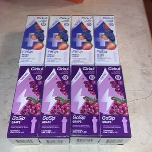 Cirkul lot 4 GoSip Grape & 4 FitSip Mixed Berry Water Flavor